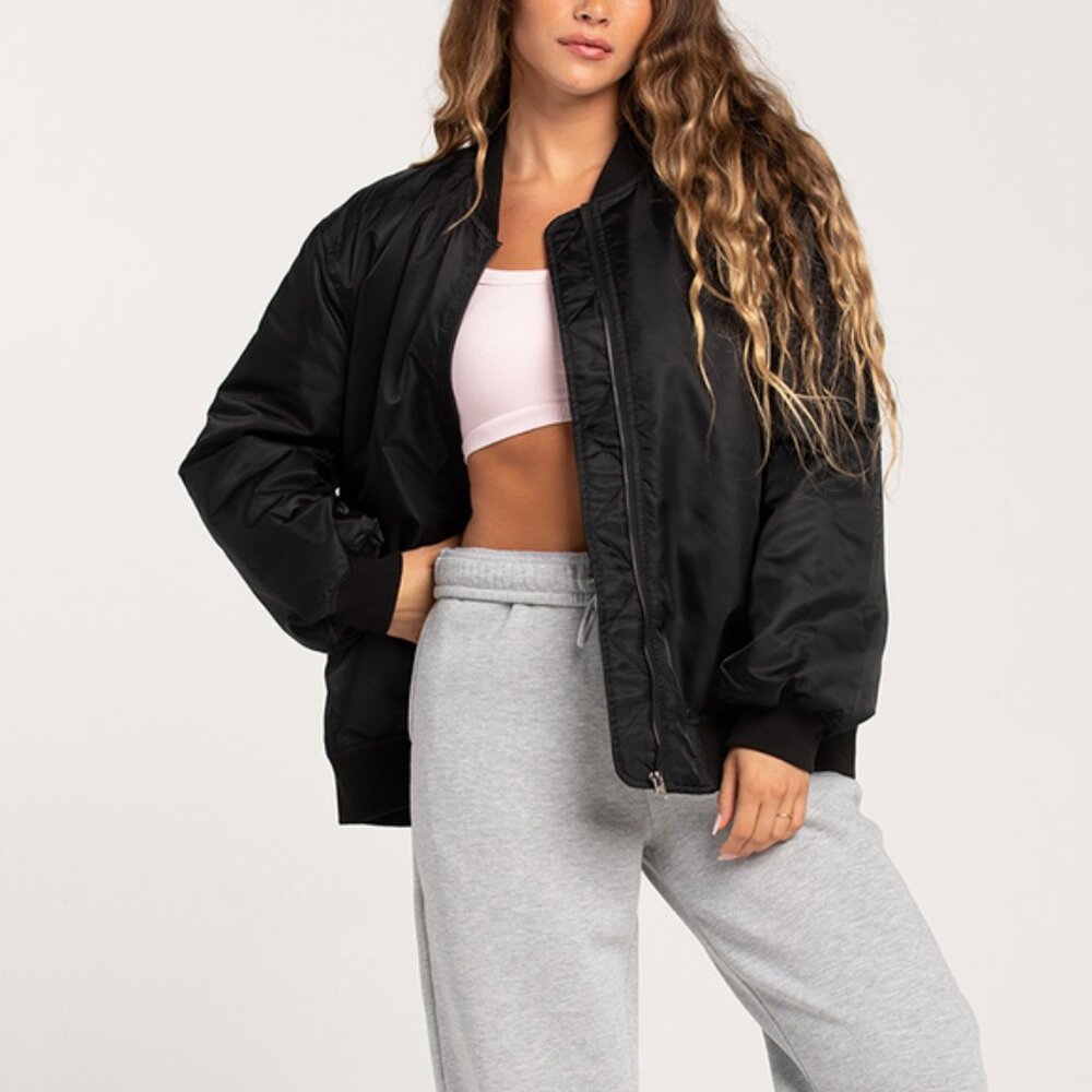 FULL TILT Womens Black Bomber Jacket/NWT/S